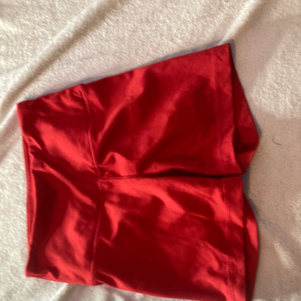 Red bike shorts/spandex extra small
